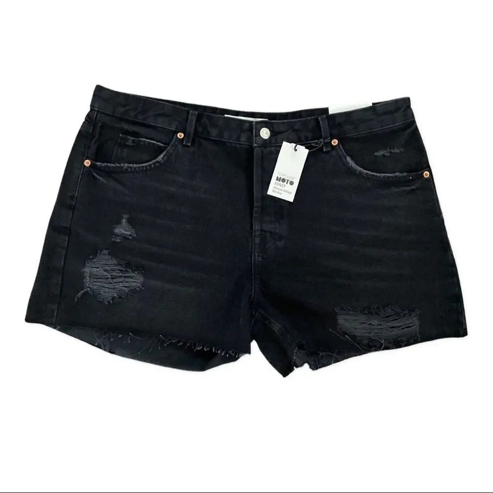 Topshop Mid-Rise Jean Shorts Size 14